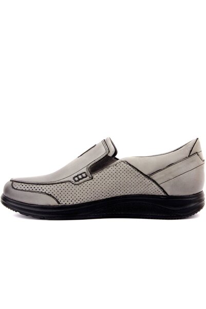 SailLakers - Gray Leather Men's Casual Shoes 101-3289-75400
