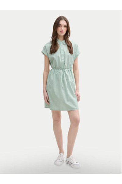 Tom Tailor Denim Rochie tip cămașă pentru femei 1045766 Verde