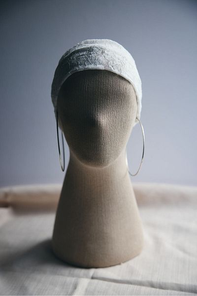 Bukiro Bandă de păr din dantelă albă Bandă de păr din dantelă elastică