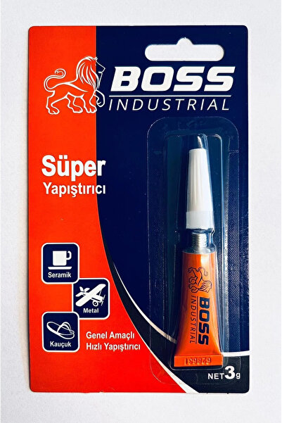 BOSS Hızlı Yapıştırıcı (ETİL SİYANOAKRİLAT) 3gr. Aktif Ürün (5 ADET)