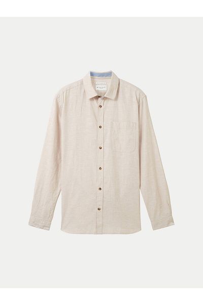 Tom Tailor Men's Shirt 1040141 Beige