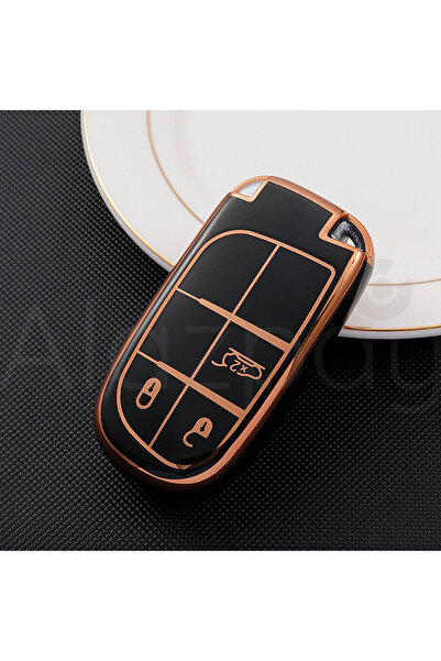 Alazpay Husă pentru chei Fiat Egea 500X Jeep Grand Cherokee Wrangler Renegade...