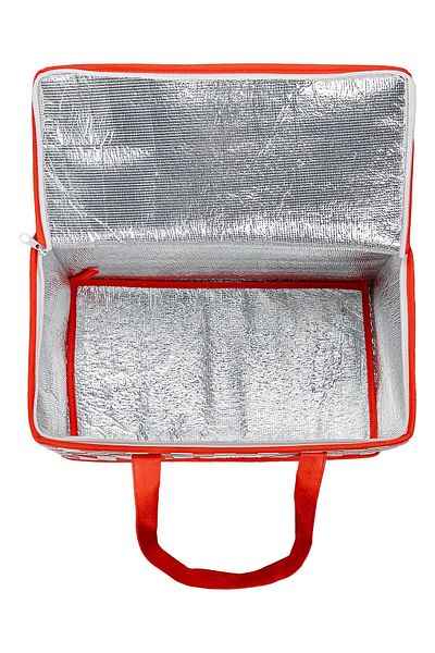 COZA LİFE Thermos Bag 25L Red Square Patterned - Beach Bag - Camping Bag Thermal Bag 22X22X33 cm