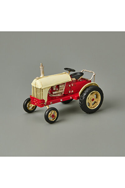 MNK Home Dekoratif Traktör - Kırmızı - 16x11 cm