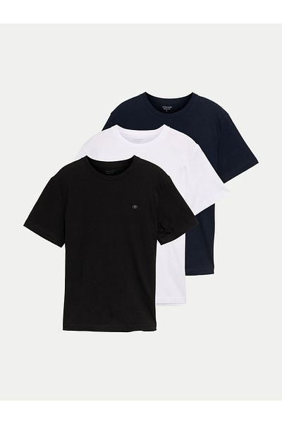 Tom Tailor Men's Set of 3 T-shirts 1047049 Colorful