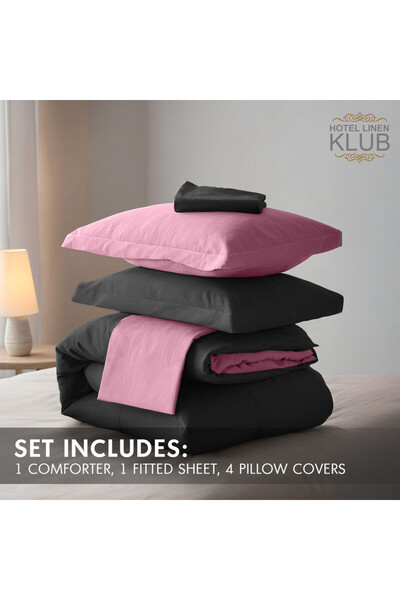 Hotel Linen Klub Luxury 4-Piece Down Alternative Comforter Set – Single Size 160x200 cm