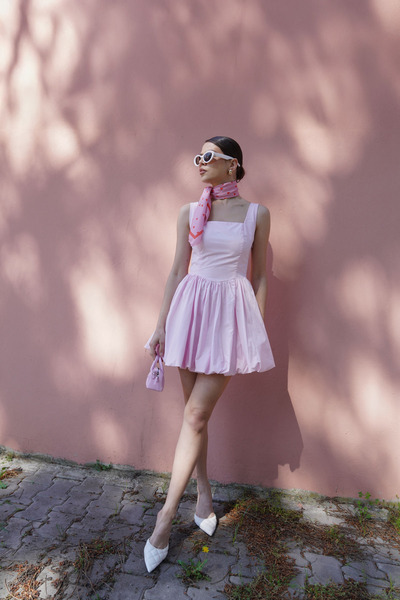SeninOlsun Pembe Balon Elbise