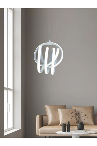 B&F STORE NEW STYLE Yay 40w Yüksek Işıklı Ledli Modern Beyaz Led Avize 20 Cm