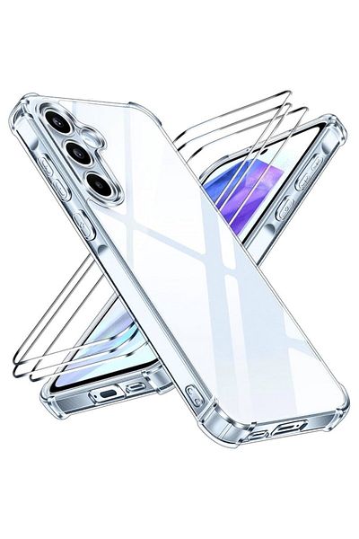 OEM Set Case for Samsung Galaxy A56 5G with Screen Protector, Silicone Antishock, Transparent