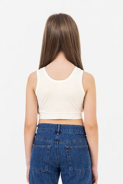 DMB BOYS & GIRLS Thick Strap Stretch Cotton Comfortable Athlete Crop Tank Top Girls' Body Suitable for Daily Use
