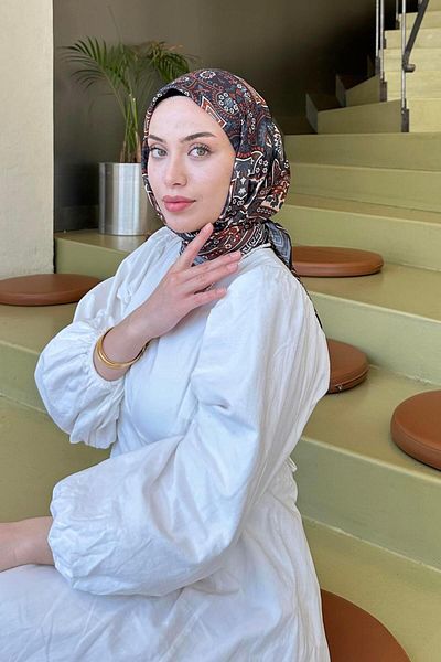 lamelif Retro Pattern Soft Scarf Tile