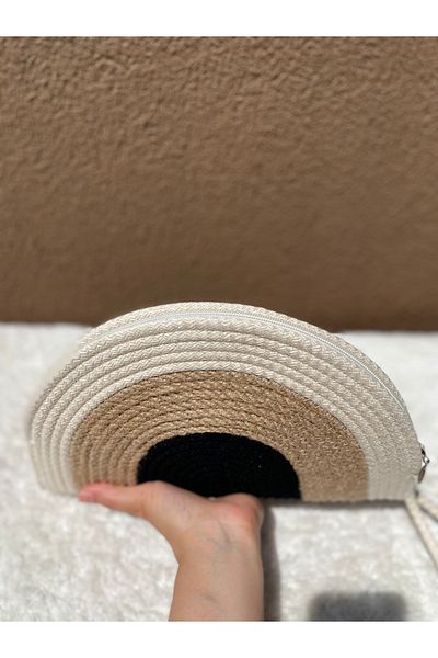 ELÇİÇEK HOME Χειροποίητη ψάθινη τσάντα, τσάντα Cluch, τσάντα Portfolio
