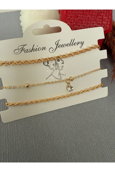 NAS fashion 3-Piece Combination Single Stone Women's Bracelet Set