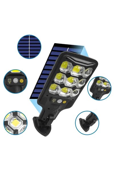 Powermaster Hs-8037b Solar 9 Cob Ledli Hareket Sensörlü Sokak Lambası