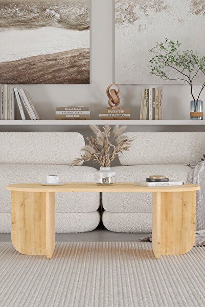 OBİ Atölye ELO Oval Orta Sehpa, Iskandinav Stil, Bohem, 110x50 cm