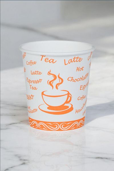 Hagen 500Pcs 6 oz Paper Cup Cardboard Cup Cold Coffee Cups 194ml
