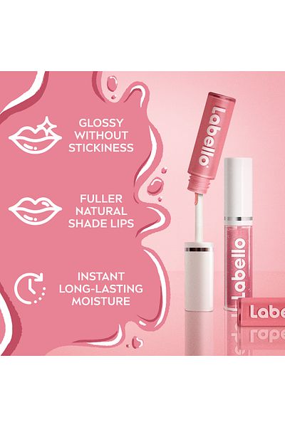 LABELLO LABELLO Lip Oil Dress Nude Moisturising Lip Care, Organic Jojoba Oil, Glossy Finish, 5.5ml