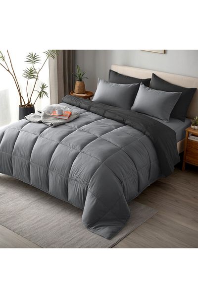 Hotel Linen Klub Luxury 6-Piece Down Alternative Comforter Set – King Size 240x260 cm