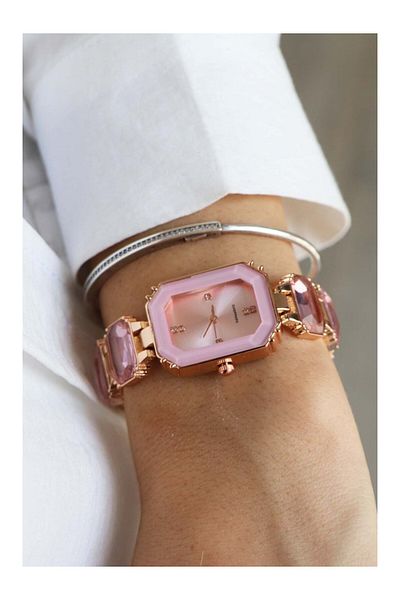 Choppers Luxurious Stone Octagonal Square Women's Wristwatch – Elegant Design, Luminous Details
