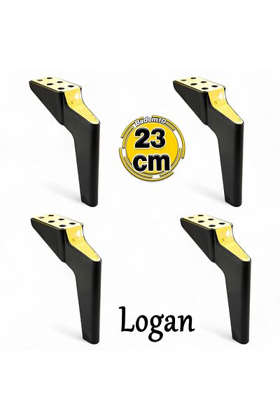 Badem10 Logan 4 bucăți 23 cm mobilier de lux din aur negru canapea unitate TV fotoliu picioare picioare consolă