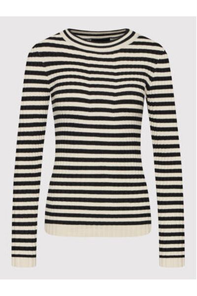 PIECES Pulover de damă 17115047 bej, colorat