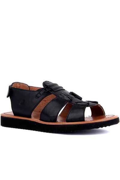 SailLakers Sail Lakers - Black Leather Men's Sandals