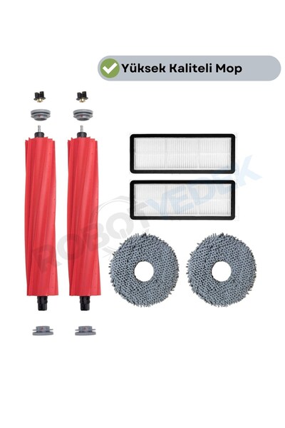 robotyedek Set de mop cu filtru Hepa compatibil Roborock QRevo L - 6 bucăți