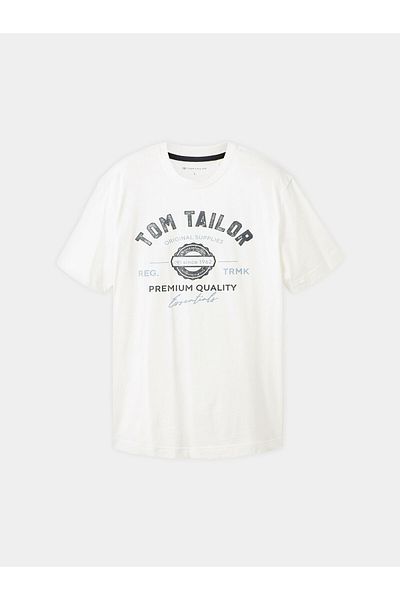 Tom Tailor Tricou bărbătesc Tom Tailor 1037735 Alb