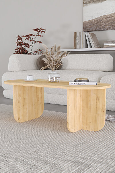 OBİ Atölye ELO Oval Orta Sehpa, Iskandinav Stil, Bohem, 110x50 cm