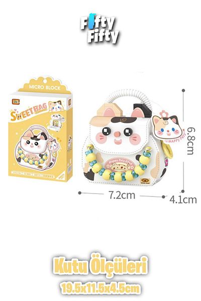 Vagonlife Loz Micro Block Sweet Bag Series Cat Figured Bag 360 Pieces Toy Construction Set Fflz-8843