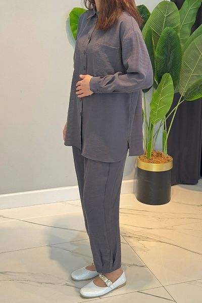 Nuss Shirt Pants Suit 1046 Anthracite