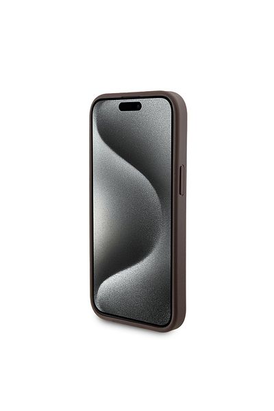Guess Case for iPhone 15 - Guess Hardcase Powerbank MagSafe (GUBPM5P15S4GEMGW) - Brown