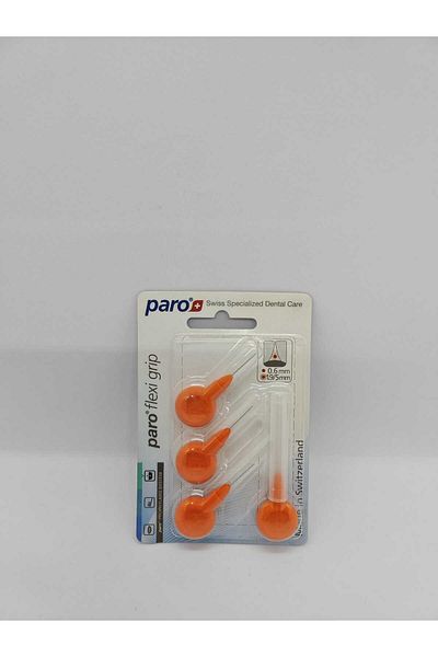TechTic Orange Color Flexi Rubber Interface Orthodontic Bridge Implant Brush Interdental Toothbrush 1079