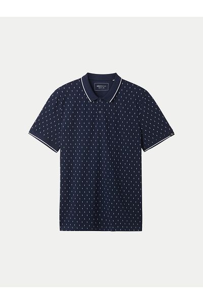 Tom Tailor Denim Tricou polo pentru bărbați Tom Tailor Denim 1040465 Bleumarin