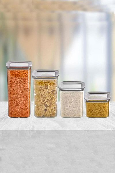 VİP AHMET Vip Ahmet Sude Square Storage Container L Set of 4 VP-254