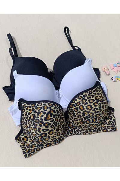 siyalife Push up Supported Padded 3-Piece Micro Bra