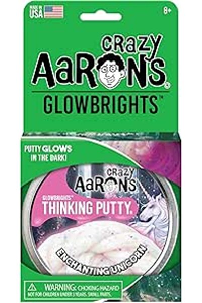 Crazy Aaron's معجون التفكير Glowbrights - وحيد القرن الساحر، لعبة حسية آمنة ت...