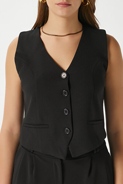 Ritnice Women's Petra Black Vest Lycra Pants Bottom Top Set