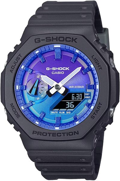 Casio Watch: Blue GA-2100FL-1ADR