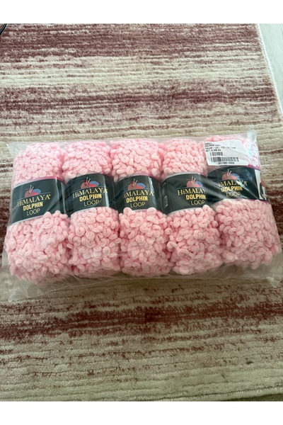 SÜSLÜTASARIM Himalaya dolphıne loop(kadife kuzu)500gram (açık pembe)