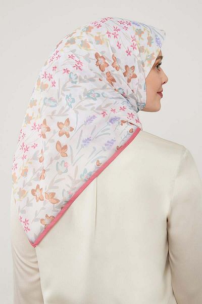 FİVESCARF Φούξια Floral Βαμβακερό Φουλάρι