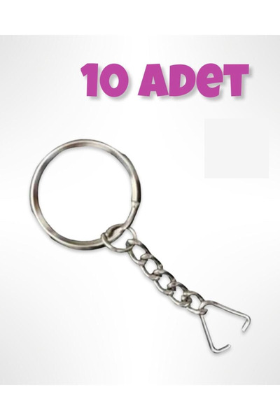 MKS Chain Keychain Ring 10 Pieces (triangle end)