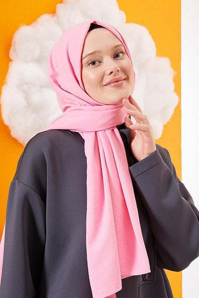 FİVESCARF K.Pink Cotton Cazz Shawl