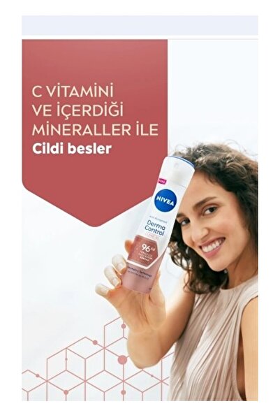 NIVEA Kadın Sprey Deodorant Derma Control Clinical 150ml Banyo Ve Duş Jeli 250 ml
