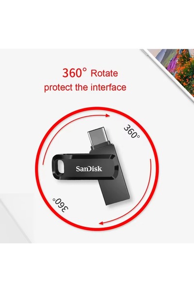 SanDisk SanDisk Ultra Dual Drive Go 128GB USB Type-C – High-Speed USB-C & USB-A Flash Drive, 150MB/s Speed
