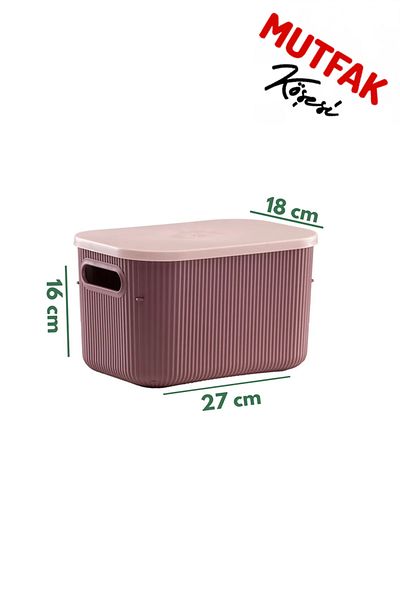 Mutfak Köşesi Terra 6 Pieces 6.2 Liter Organizer Box with Lid, Decorative Storage Box