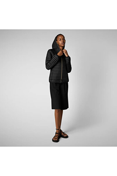 SAVE THE DUCK Kadın Kapüşonlu Mont Siyah - Alexa