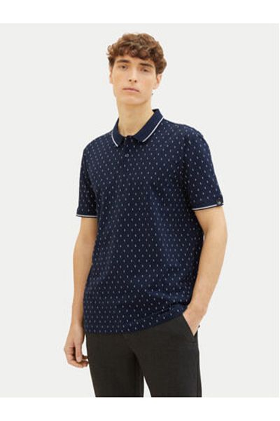 Tom Tailor Denim Tricou polo pentru bărbați Tom Tailor Denim 1040465 Bleumarin