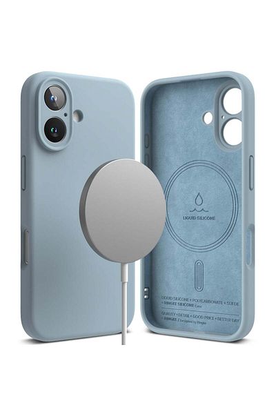 Ringke IPhone 16 Case - Ringke Silicone Magnetic MagSafe - Blue