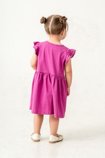 Gocoland Girl's Short Sleeve Lycra Combed Cotton Printed Dress